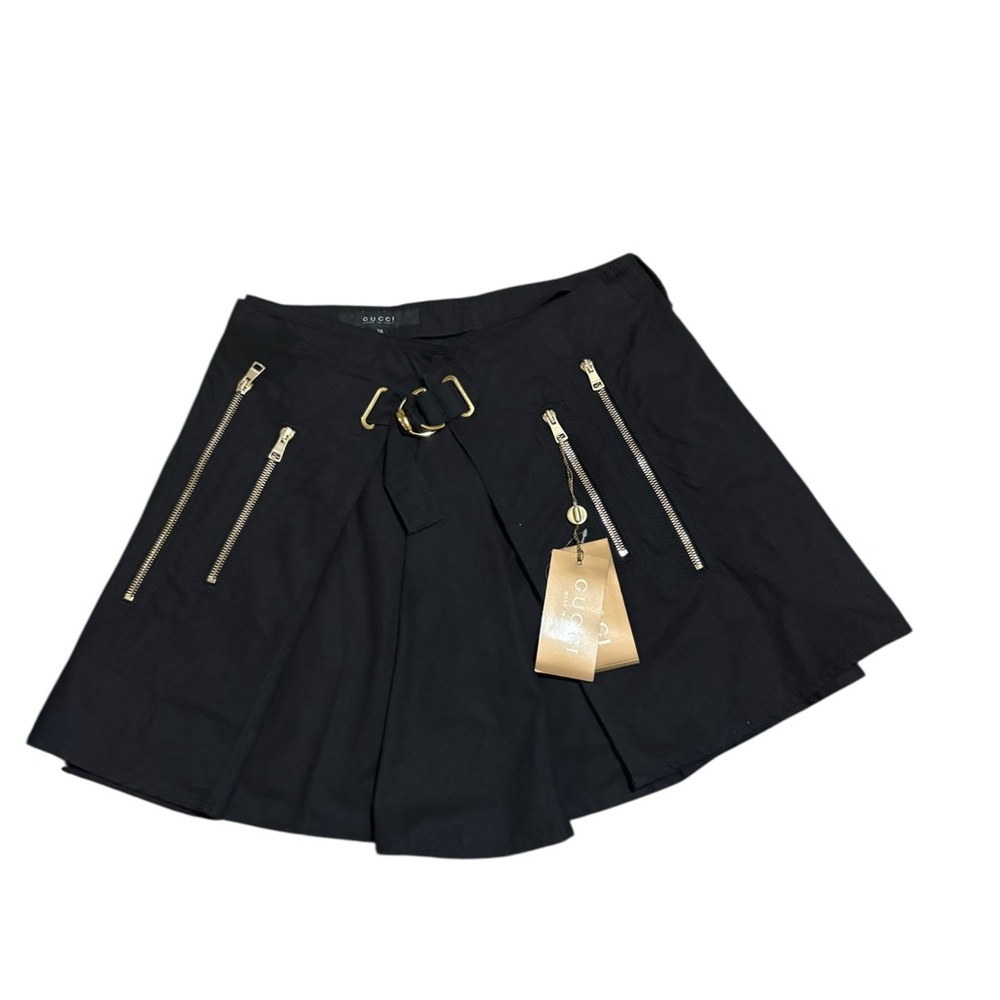Authentic GUCCI Denim Skirt with zipper pockets Size 38